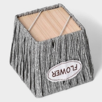 Кашпо для цветов плетёное &laquo;Луция&raquo;, 16&times;16&times;15 см, квадрат, цвет серый