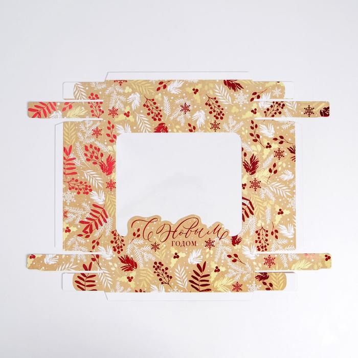 Коробка подарочная новогодняя складная &laquo;Farina&raquo;, 23.5 х 20.5 х 5.5 см, Новый год
