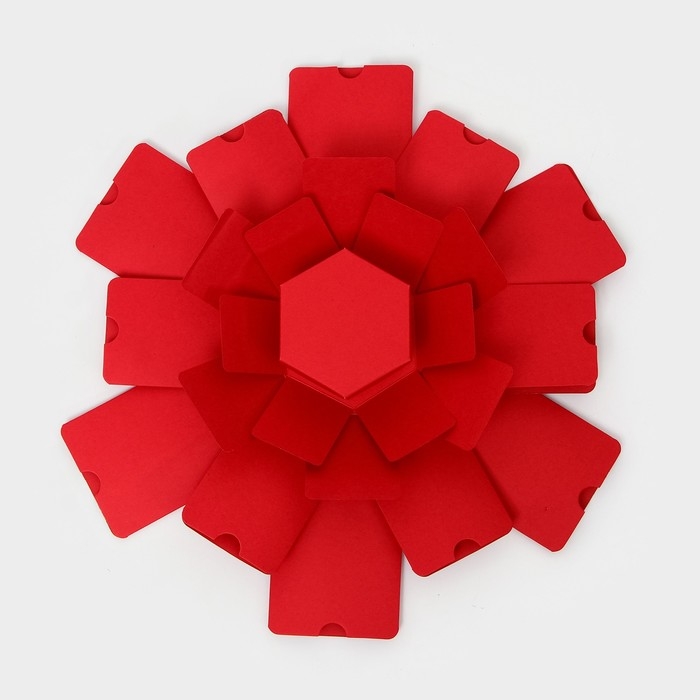 Коробка-сюрприз раскладушка, Красная