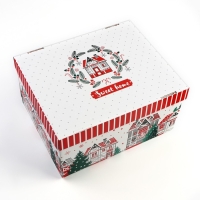 Коробка подарочная новогодняя складная &laquo;Sweet home&raquo;, 31.2 х 25.6 х 16.1 см, Новый год