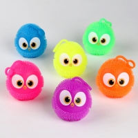 Мяч детский резиновый ёжка световой &laquo;Птички&raquo;, цвета МИКС , в шоубоксе