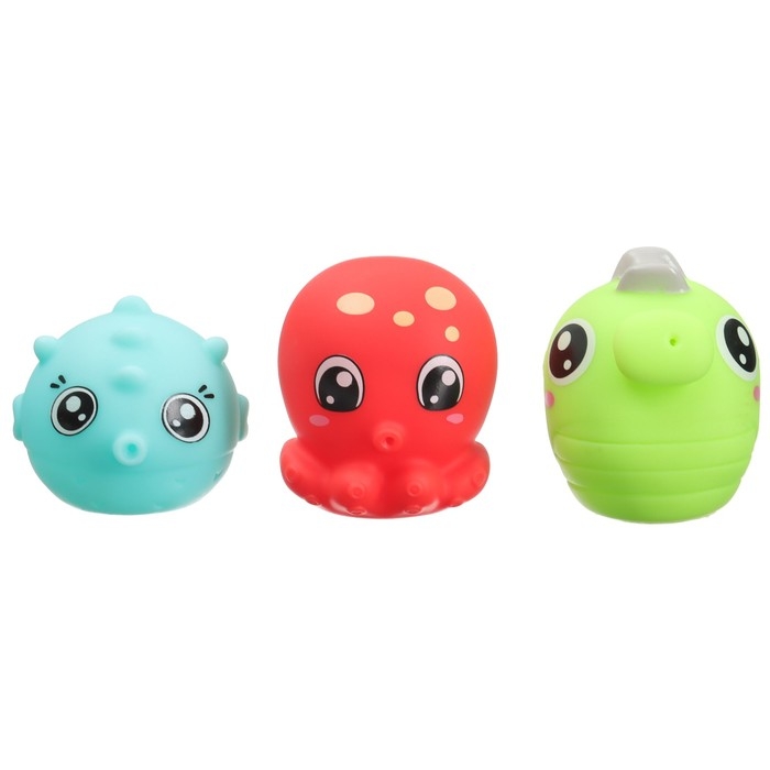 Набор игрушек для ванны &laquo;Поймай рыбку&raquo;, ковш, брызгалки, 4 шт, Крошка Я