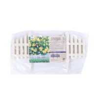 Ограждение декоративное, 30 &times; 300 см, 5 секций, пластик, белое, Greengo