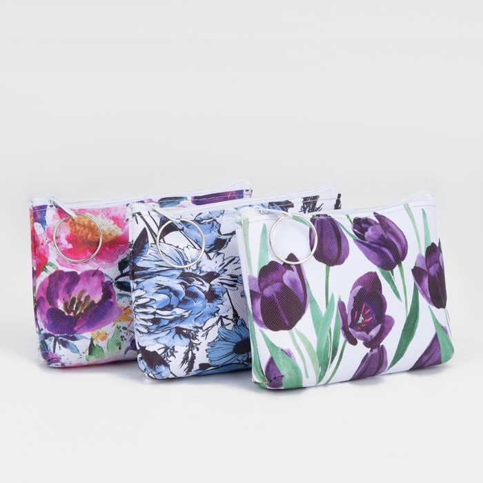 Кошелёк женский на молнии, цвет МИКС