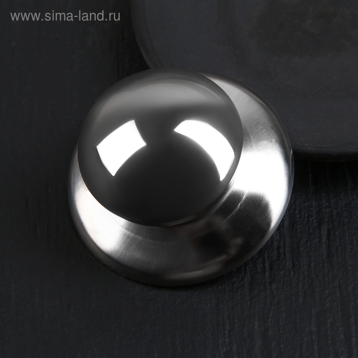 Ручка для крышки на посуду Доляна &laquo;Металлик&raquo;, d=5,5 см, цвет серебристый