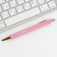 Ручка шариковая синяя паста 0.7 мм &laquo;8 марта&raquo; пластик с тиснением на корпусе