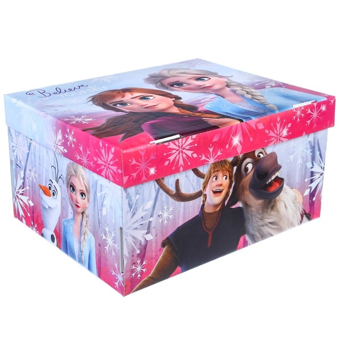 Подарочная коробка с крышкой, складная, 31х25.5х16 см, Холодное сердце