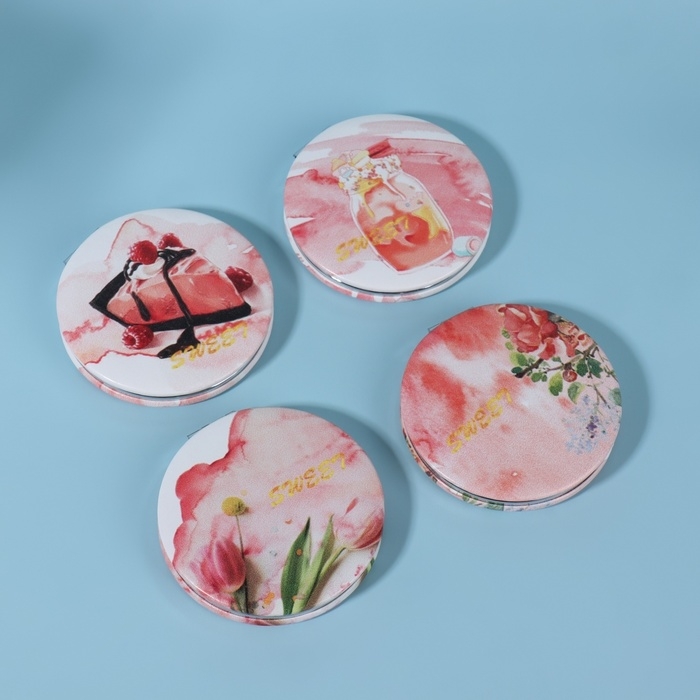 Зеркало складное &laquo;BEAUTY&raquo;, с увеличением, d = 7 см, рисунок МИКС