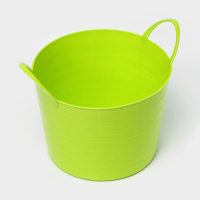 Корзина для белья мягкая, 17 л, 33&times;33&times;24,5 см, цвет ярко-зелёный