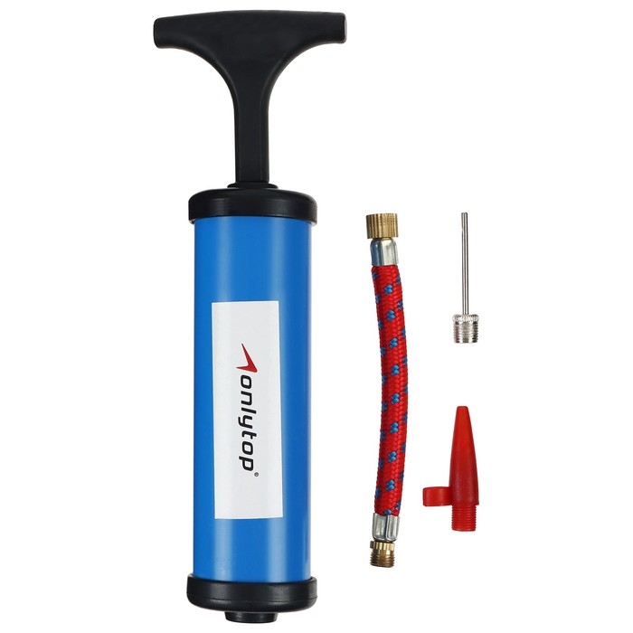 Насос для мячей ONLYTOP, 17 см, 2 насадки, шнур, цвета МИКС Насос для мячей ONLYTOP, 17 см, 2 насадки, шнур, цвета МИКС