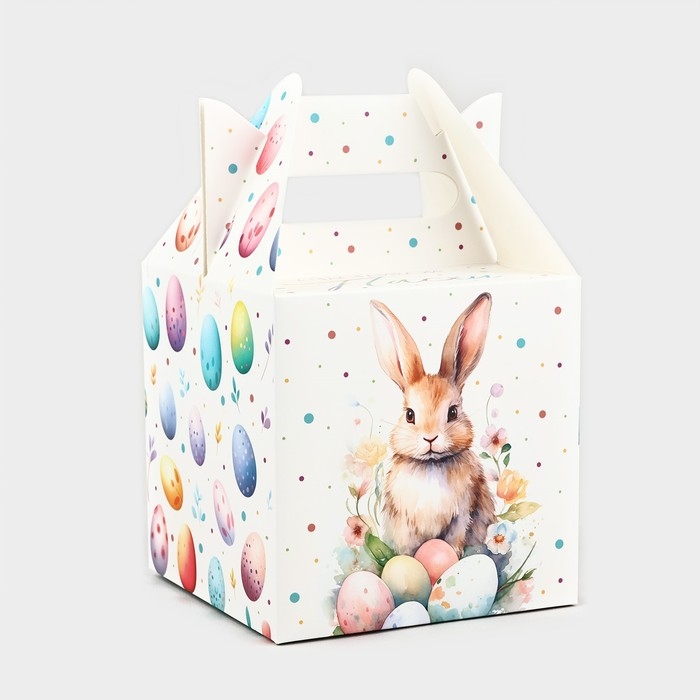 Коробка складная &laquo;С праздником Пасхи&raquo;, 14 х 14 х 14 см