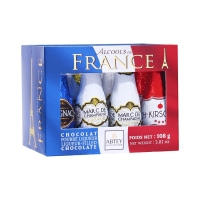 Новый год. Шоколад фигурный ALCOOLS DE FRANCE, с алкогольной начинкой, ассорти, 9 г