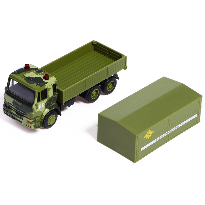 Грузовик металлический &laquo;КАМАЗ. Армия&raquo;, 1:54, инерция