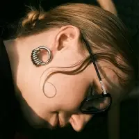 Серьги металл "Кольца" тренд, цвет золото