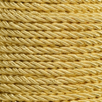 Шнур витой, d = 3 мм, 25 &plusmn; 1 м, цвет золотой