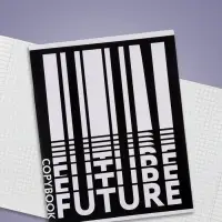 Тетрадь 48 листов в клетку, Calligrata Black and white, обложка мелованная бумага, серые листы, МИКС