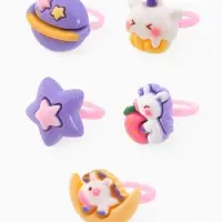 Кольцо &laquo;Выбражулька&raquo; единороги с космосе, форма МИКС, цветное, безразмерное