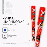 Ручка шариковая, синяя паста 0.7 мм с колпачком пластик &laquo;Кеды&raquo;