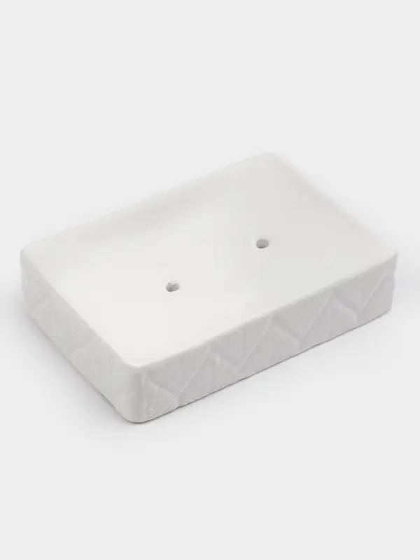 Набор для ванной "Лепесток", 3 предмета (дозатор для мыла, стакан, мыльница), цвет белый