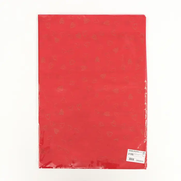 Бумага упаковочная тишью, &laquo;Сердечки&raquo;, 50 см &times; 70 см 17 грамм, винная