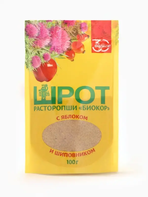 Шрот расторопши с яблоком и шиповником 100 г