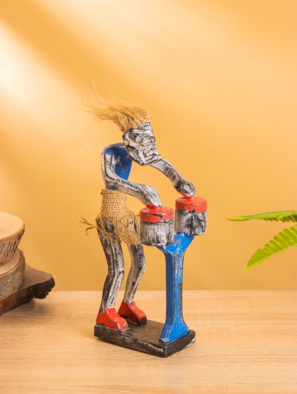 Сувенир &laquo;Абориген барабанщик&raquo;, 9&times;9&times;21 см, дерево