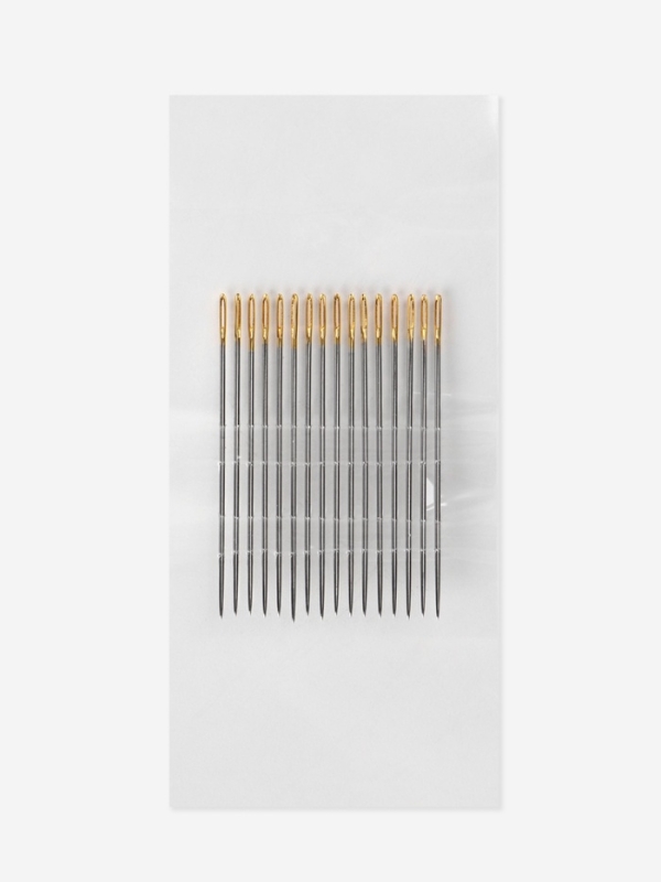 Игла швейная с золотым ушком №120-027 39-*0,8мм (набор 16шт) сталь TR