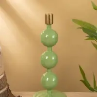 Подсвечник на 1 свечу "Кипарис" с 3 сферами 10х10х25 см