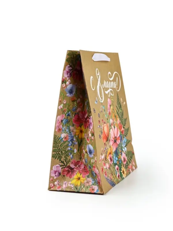 Пакет подарочный крафтовый &laquo;8 марта&raquo;, ML 23 х 11.5 х 27 см