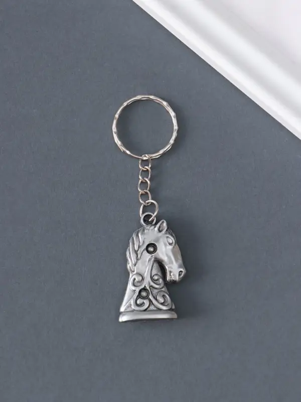 Брелок металл "Конь" узоры и стразы МИКС 3,5х2,5х0,8 см