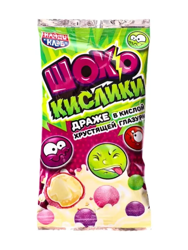 Драже в кислой хрустящей глазури &laquo;ШокоКислики&raquo;, 10 г