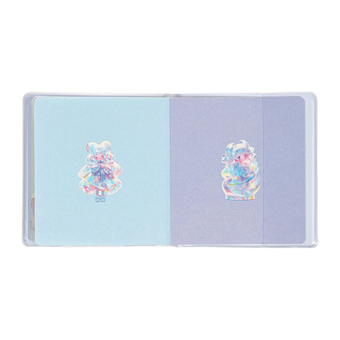 Записная книжка подарочная 96л,линия, цветной блок,обложка ПВХ 3D Аниме (9,5х10,5см)