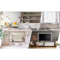 Наклейки интерьерные "Лабиринт", зеркальные, декор настенный, набор 10 шт, 10 х 10 см