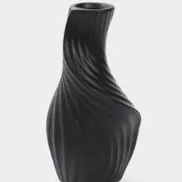 Ваза настольная керамика "Пласидо" 18х8 см, чёрный