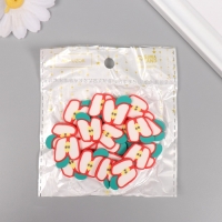 Декор для творчества "Яблочки красные в разрезе" набор 20 гр 0,3х1,9х1,9 см