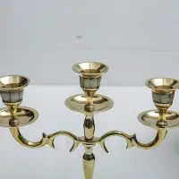 Подсвечник на 3 свечи перламутр 21см