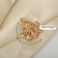 Кольцо для платка &laquo;Павлин&raquo;, цвет бело-зелёный в золоте