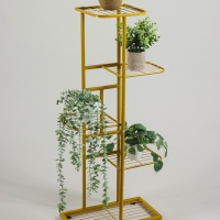 Подставка для цветов Greengo, 5 полок, 44 &times; 22 &times; 95 см, напольная, металл, цвет золотой