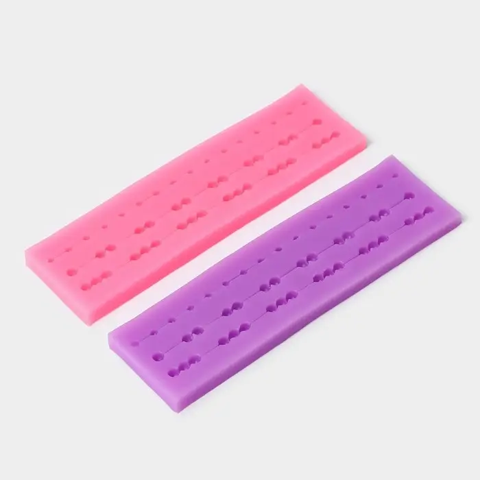 Молд &laquo;Бусы&raquo;, силикон, 15.5&times;4.5&times;1.3 см, розовый