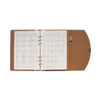 Органайзер на кольцах, A5, с клапаном, 80л, линия, к/зам, Розовый