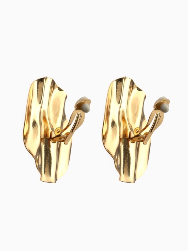 Клипсы &laquo;Тренд&raquo; круг, цвет золото