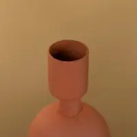 Подсвечник на 1 свечу текстурный "Терракотовый" с 3 сферами 10х10х25 см