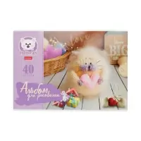 Альбом для рисования А4, 40 листов, на скобе, Hatber &laquo;Уютные котики&raquo; МИКС