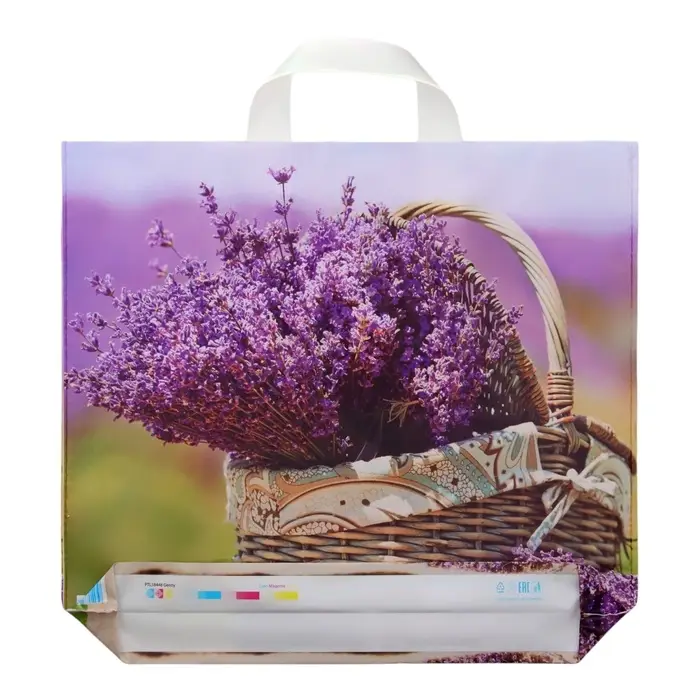 Пакет "Корзинка нежности", полиэтиленовый с петлевой ручкой, 38 х 34 см, 70 мкм