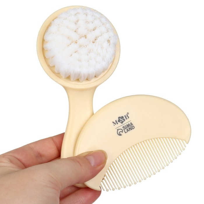 Набор для ухода за волосами &laquo;Леопард&raquo; (щетка+ расческа), цвет бежевый