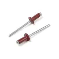 Заклёпки ТУНДРА krep, вытяжные, алюминий-сталь, 4&times;10 мм, красное вино, 50 шт.