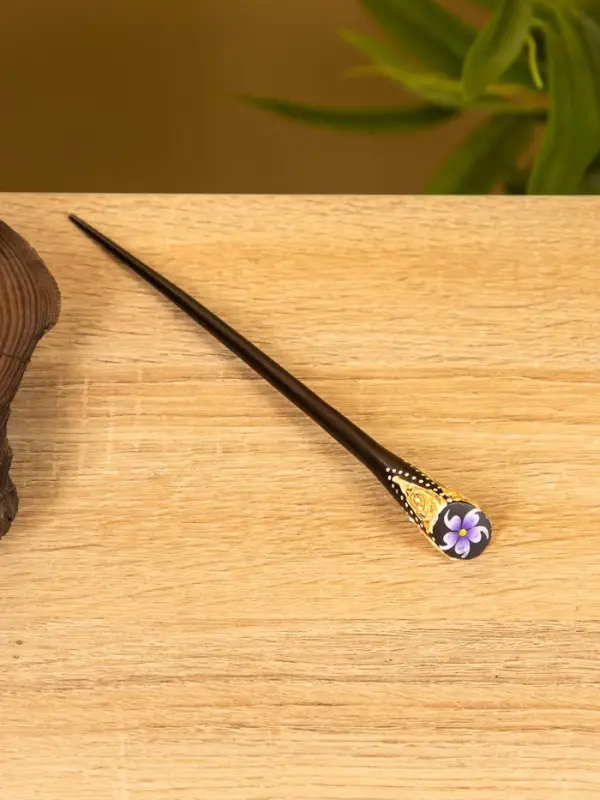 Заколка для волос &laquo;Цветок&raquo;, 17 см, дерево албезия