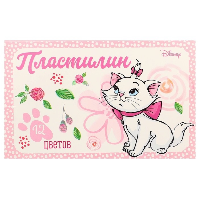 Пластилин 12 цветов 180 г &laquo;Мари&raquo;, Коты-аристократы