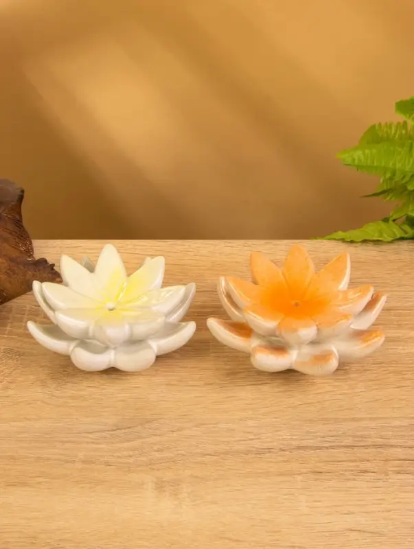 Подставка под благовония "Цветок кувшинки" керамика, цв. МИКС, 9,5х9,5х4 см