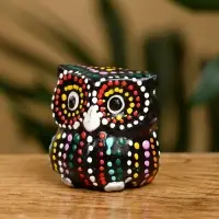 Набор сувенирный "Совушки" дерево Албезия (5 штук), 3 см